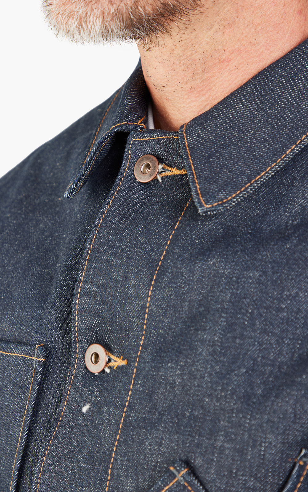Tellason Coverall Jacket Blanket Lined Selvedge Denim Indigo