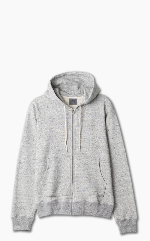 Naked & Famous Denim Zip Hoodie Heavyweight Terry Grey