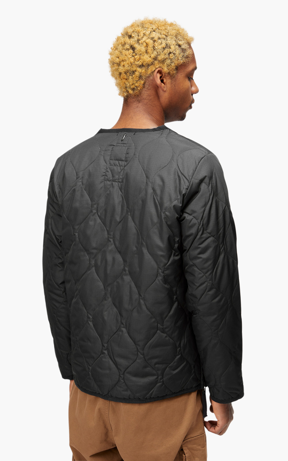 Taion Military Zip V-Neck Jacket Black | Cultizm