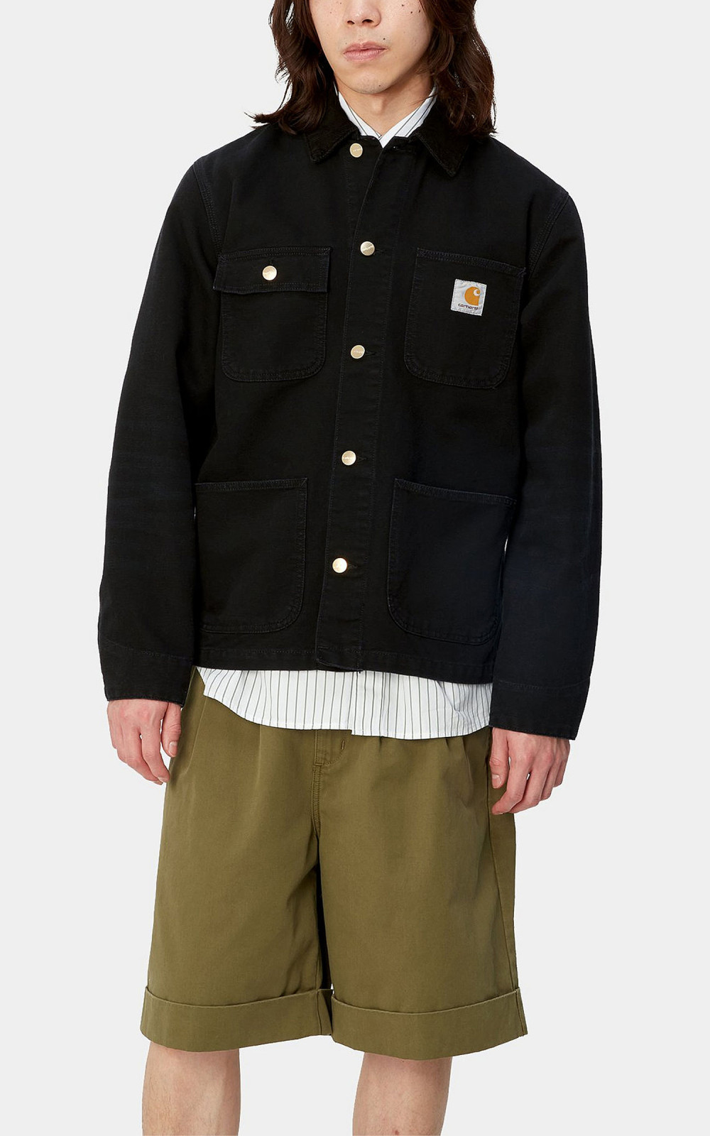Carhartt WIP Michigan Coat Summer Dearborn Canvas Black