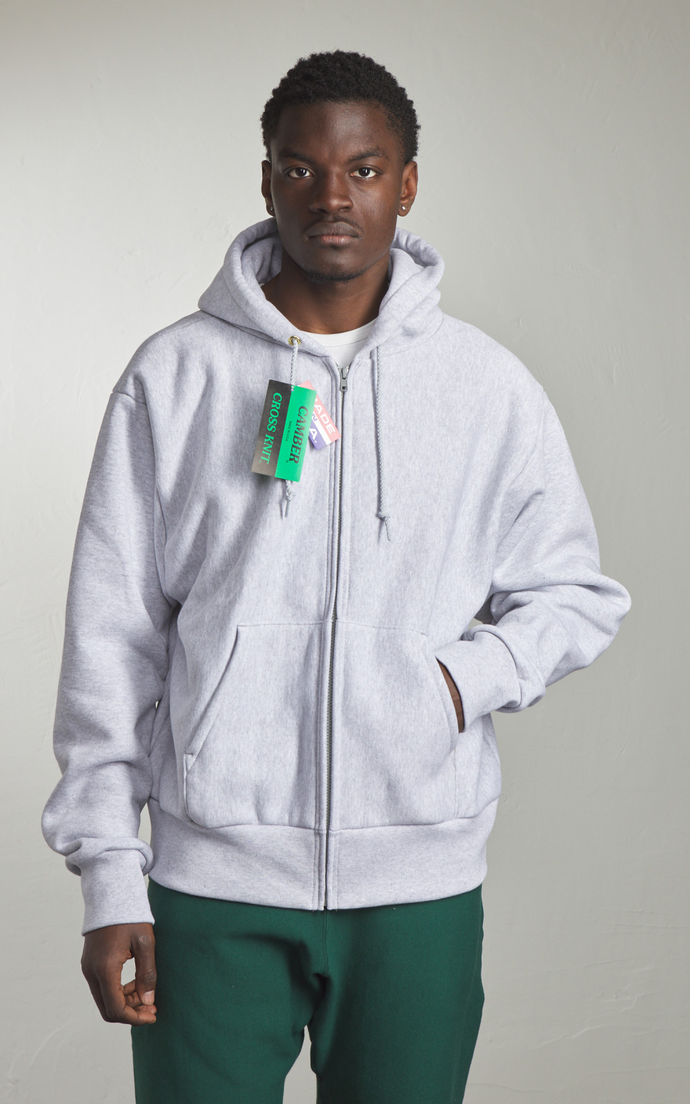 Camber USA #231 Heavyweight Zip Hoody Heather Grey | Cultizm