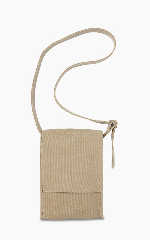 Amiacalva Washed Canvas Shoulder Bag S Beige