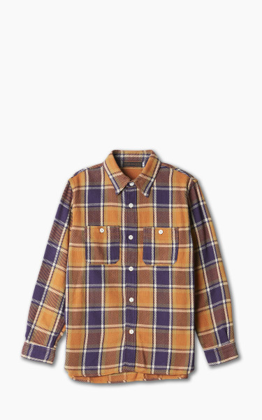 Fullcount 4070 Original Check Flannel Shirt Dull Orange