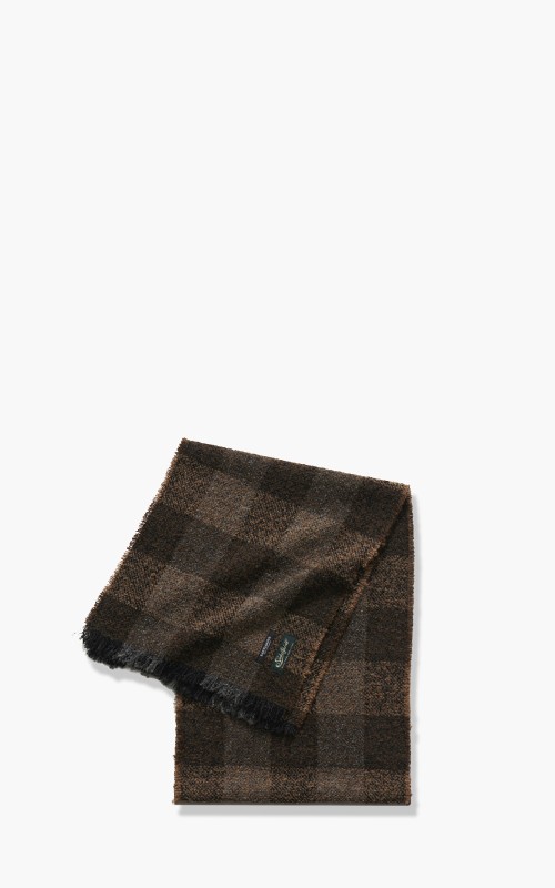 Eastlogue Fringe Scarf Brown Check 2121FWSC01-Brown-Check