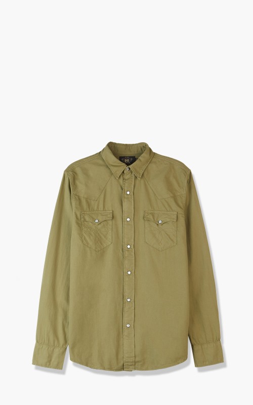 RRL Buffalo Western Shirt Twill Olive Drab 782795231001