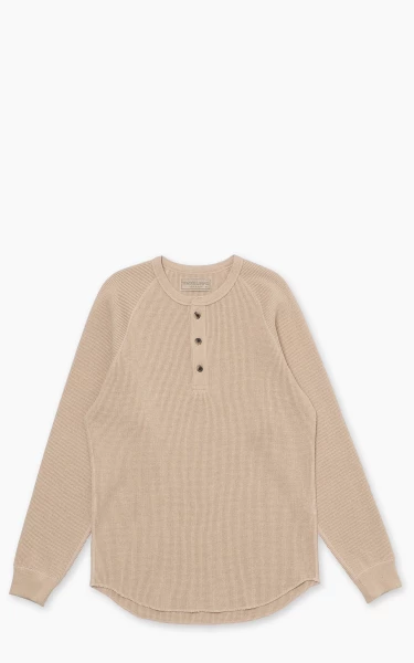 Wonder Looper Foxfibre® Heavyweight Waffle Henley Coyote 15