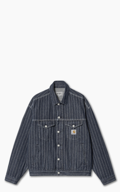 Carhartt WIP Orlean Jacket Orlean Stripe Blue/White Stone Washed