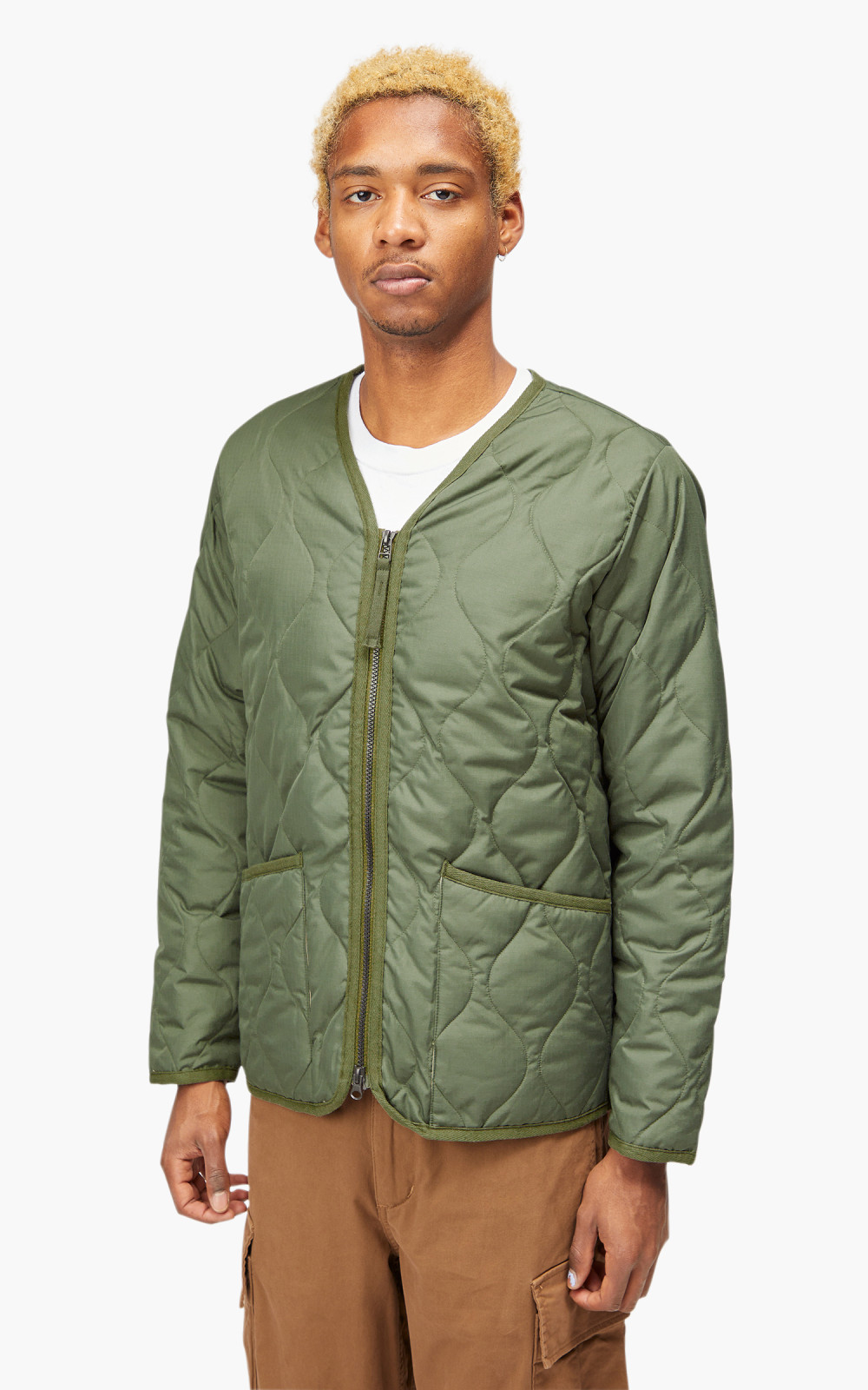 Taion Inner Down Official Unisex Military V-Neck Zip Down Jacket  (TAION-101ZML-1) : Amazon.co.uk: Fashion