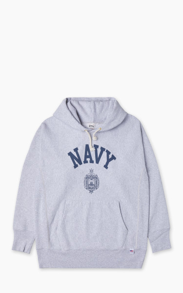 Houston U.S. Cotton R/V Hoodie (Navy) Print Heather Grey