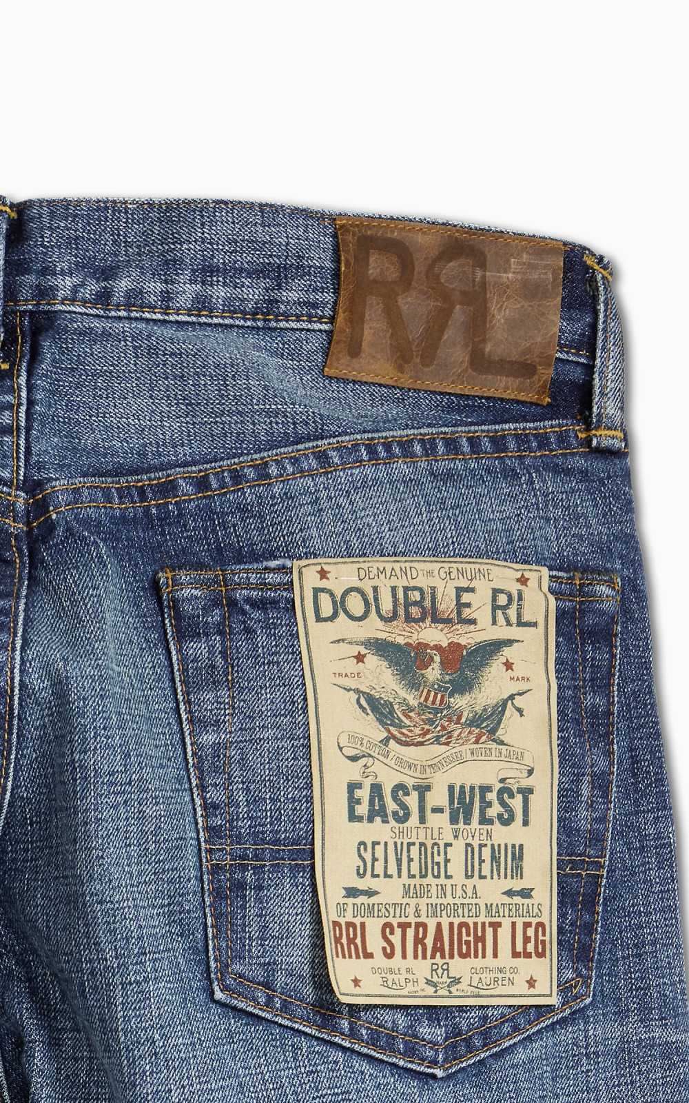 RRL Straight Fit Selvedge Jean Hillsview Wash | Cultizm