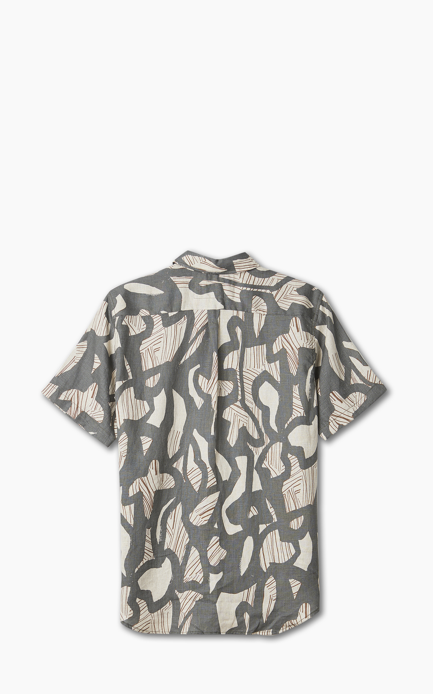 Rogue Territory Oxford Shirt Linen Grey Shapes | Cultizm