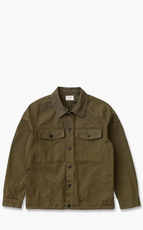 Nudie Jeans Colin Canvas Overshirt Army