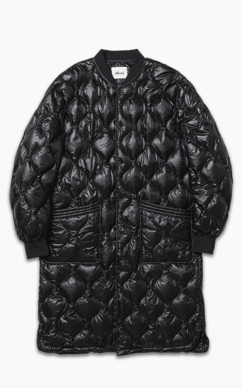 Nanga Onion Quilt Down Half Coat Black