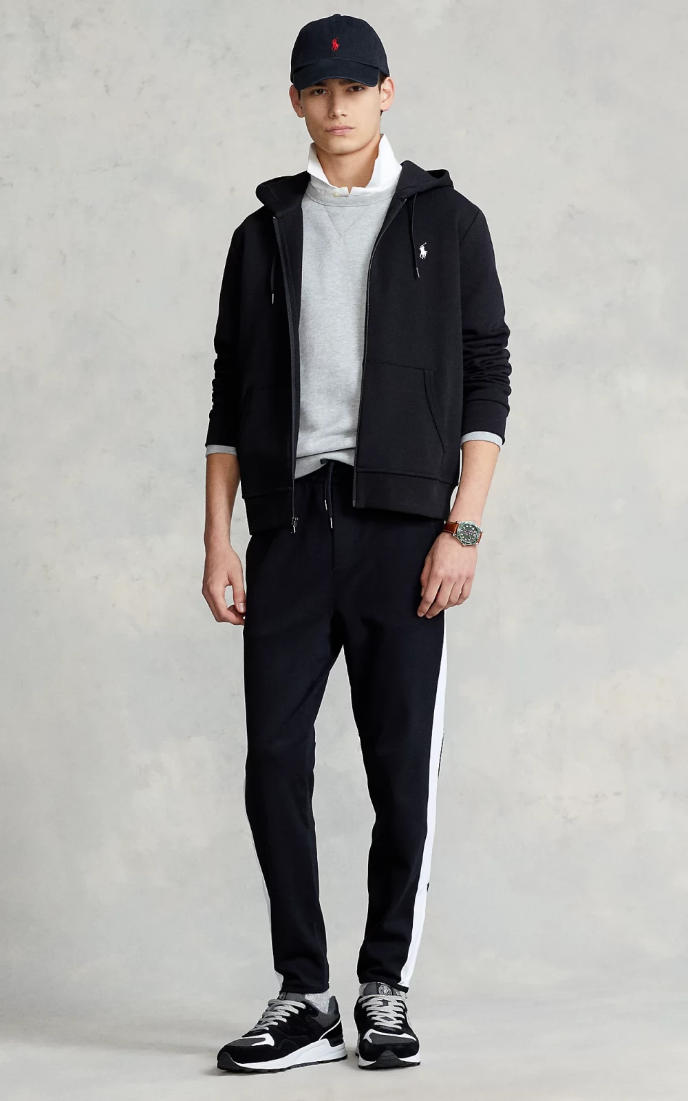 Polo Ralph Lauren Double-Knit Full-Zip Hoodie Polo Black