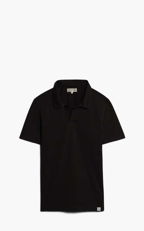 Merz b. Schwanen PLP02 Polo Pocket Shirt Deep Black