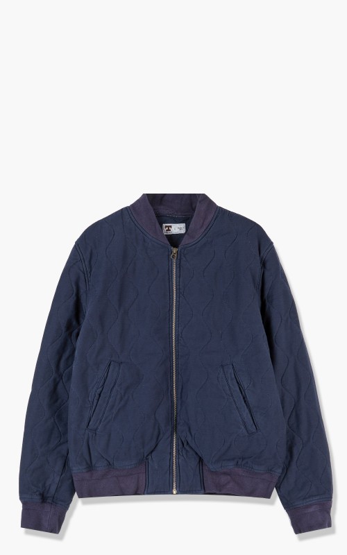 Tellason Quilted Bomber Jacket Navy 10000100039
