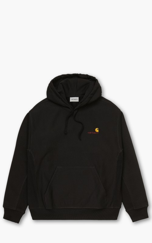 Carhartt WIP Hooded American Script Sweatshirt Black