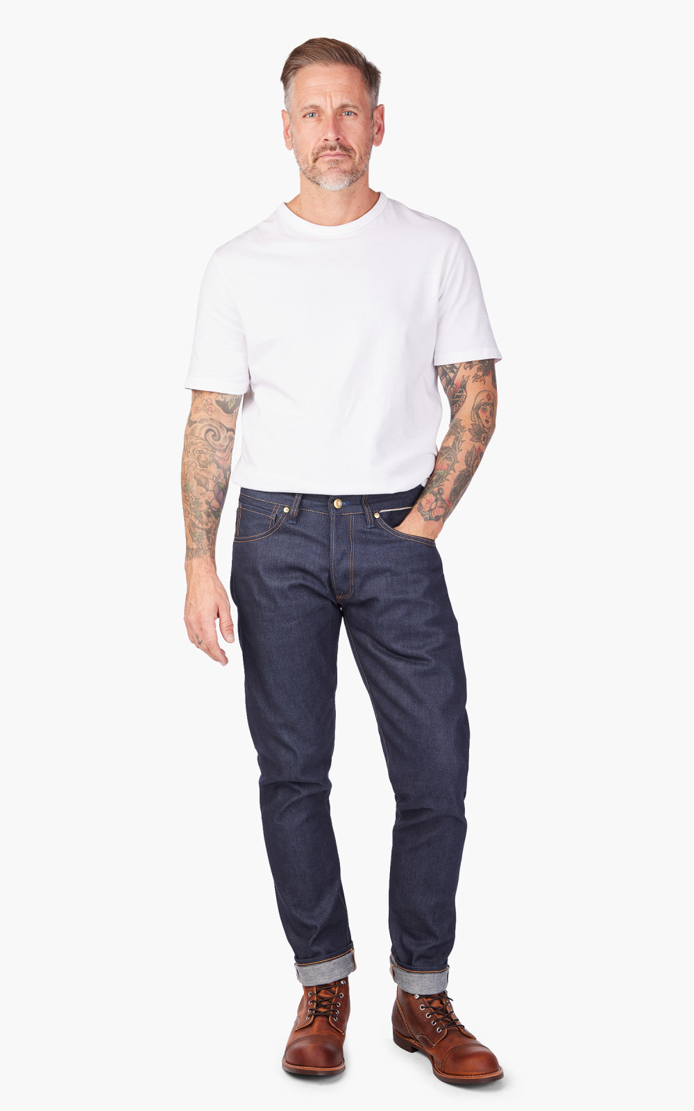 Benzak B-01 Slim Easy Fade LHT Selvedge Indigo 14oz | Cultizm Benzak B-01 Slim Easy Fade LHT Selvedge Indigo 14oz | Cultizm
