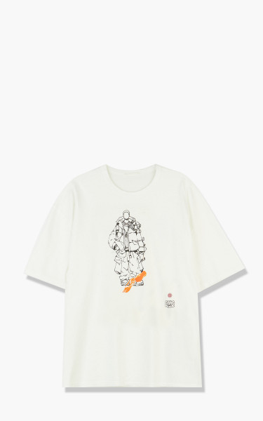 Ten C x Gang Box Manica Corta T-Shirt Snow White 22CTCUH02101-A06338-102