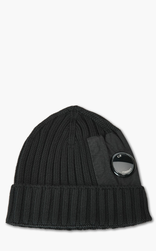 C.P. Company Knit Cap Extra Fine Merino Wool Black