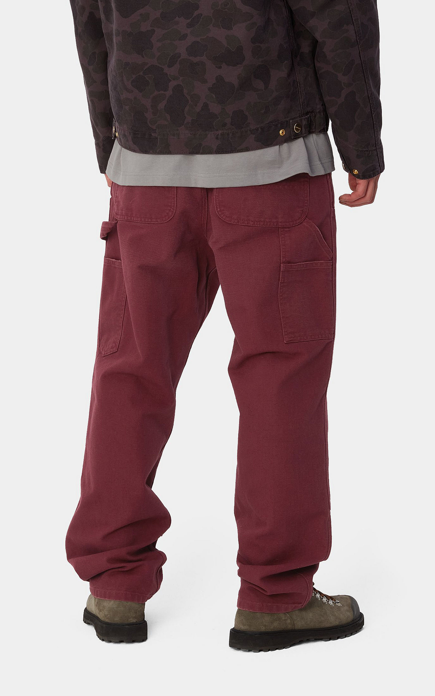 Carhartt WIP Double Knee Pant Dearborn Canvas Malbec Aged