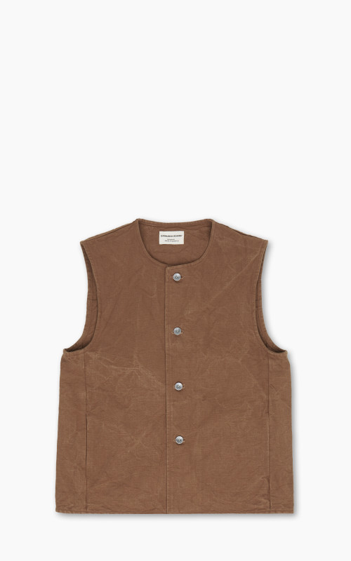 Samurai Jeans SJVT24-H Heavy Duck Canvas Jerkin Vest Brown 15oz