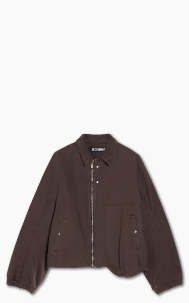 Jacquemus Le Blouson Trivela Utility Jacket Dark Brown