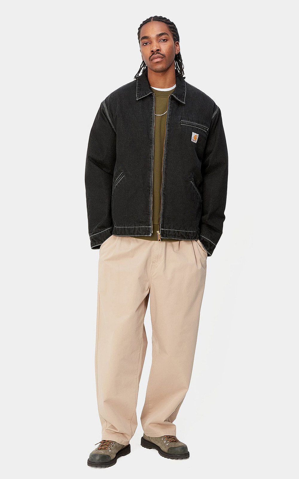 【M】Carhartt OG Detroit Jacket ストーンウォッシュド Carhartt WIP – OG Detroit Jacket Blue/Stone Washed