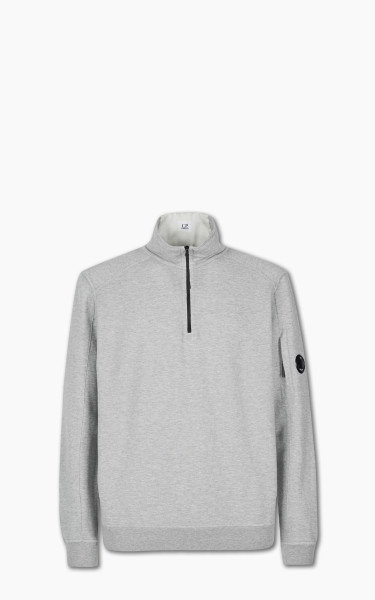C.P. Company Light Fleece Half Zipped Sweatshirt Grey Melange