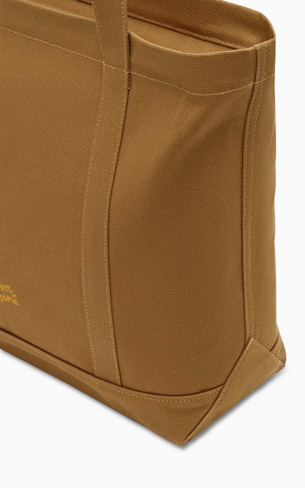 Maison Kitsuné Bold Fox Head Large Tote Bag Golden Brown