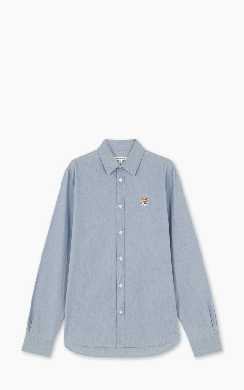 Maison Kitsuné Fox Head Classic Shirt Indigo