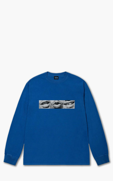Stüssy Phonetic Pigment Dyed LS Tee Blue