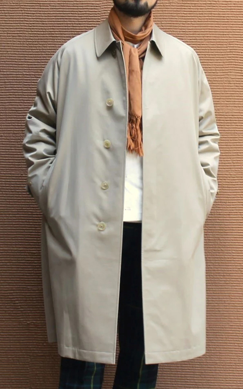 Anatomica Single Raglan I Coat Gabardine Beige | Cultizm Anatomica Single Raglan I Coat Gabardine Beige | Cultizm