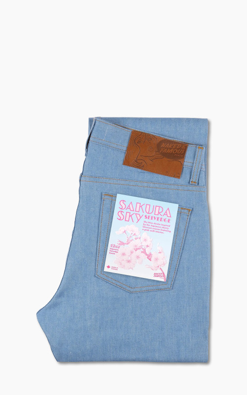 Naked & Famous Denim Weird Guy Sakura Sky Selvedge