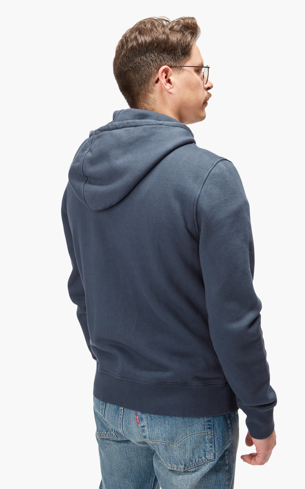 【関税込み】Merz b. Schwanen ネイビー HDJKT02 ジップフーディ Merz b. Schwanen HDJKT02 Hooded Zip Sweatshirt - Denim Blue