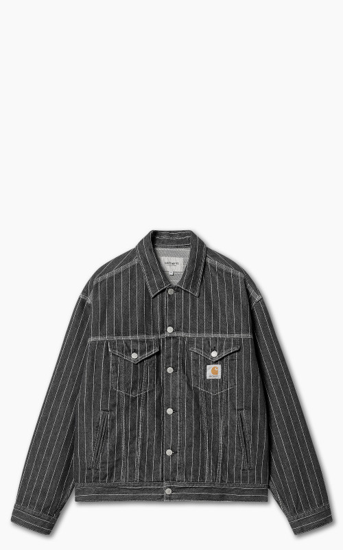 Carhartt WIP Orlean Jacket Orlean Stripe Black/White Stone Washed