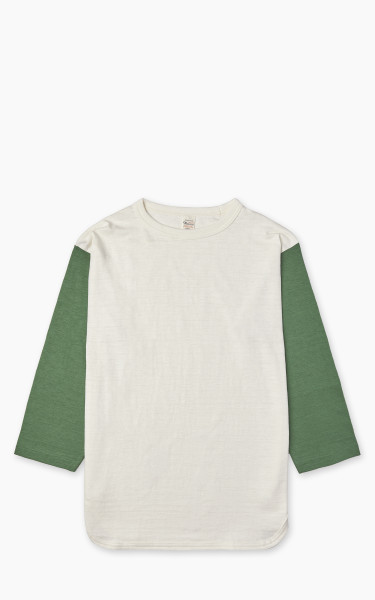 Warehouse &amp; Co. Lot 4800 Three Quarter Baseball T-Shirt Cream/Light Green