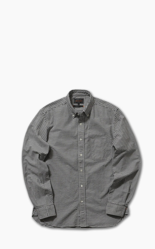 Beams Plus Oxford Gingham Check Button-Down Shirt Black