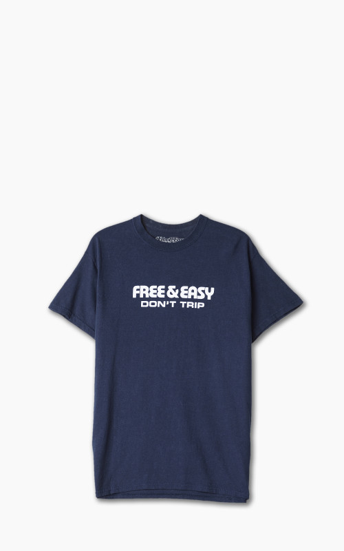Free & Easy Yin Yang Faces S/S Tee Navy