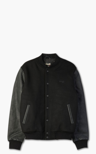 Schott NYC Varsity Jacket LCUSA Black/Black