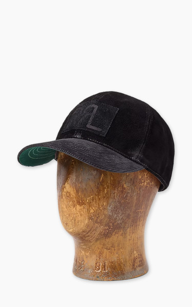 RRL Roughout Suede Trucker Cap Black