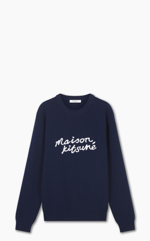 Maison Kitsuné Handwriting Comfort Jumper Ink Blue