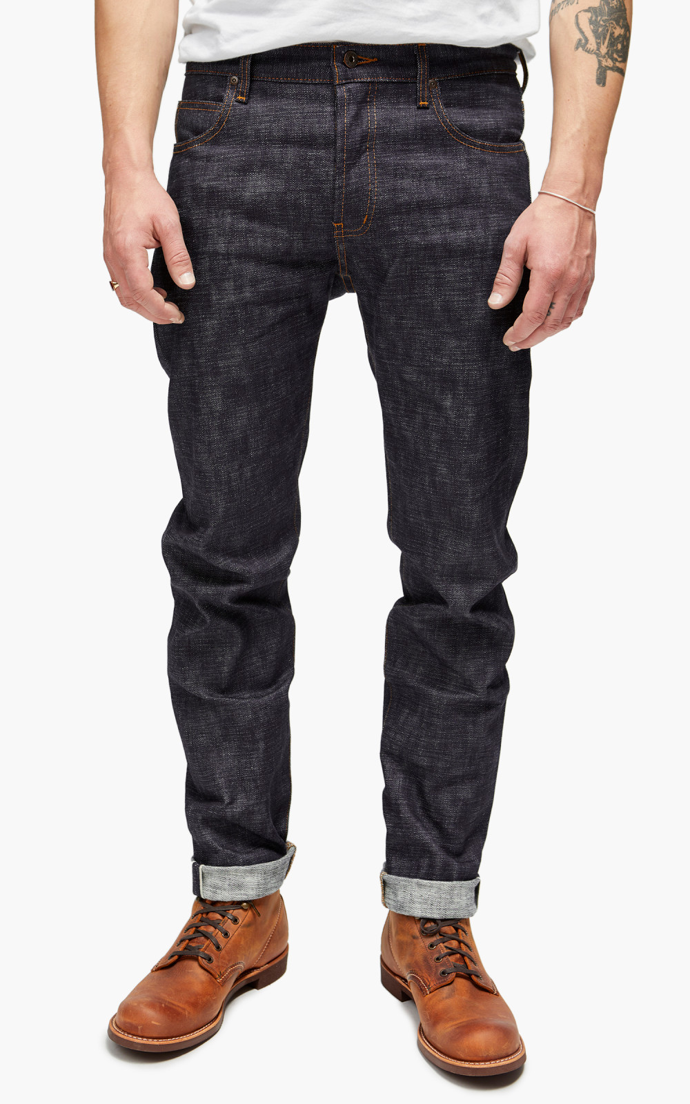 【SATIIIZ】Eddie Flame Curved Denim Pants 71-XvJ6d+UL.jpg
