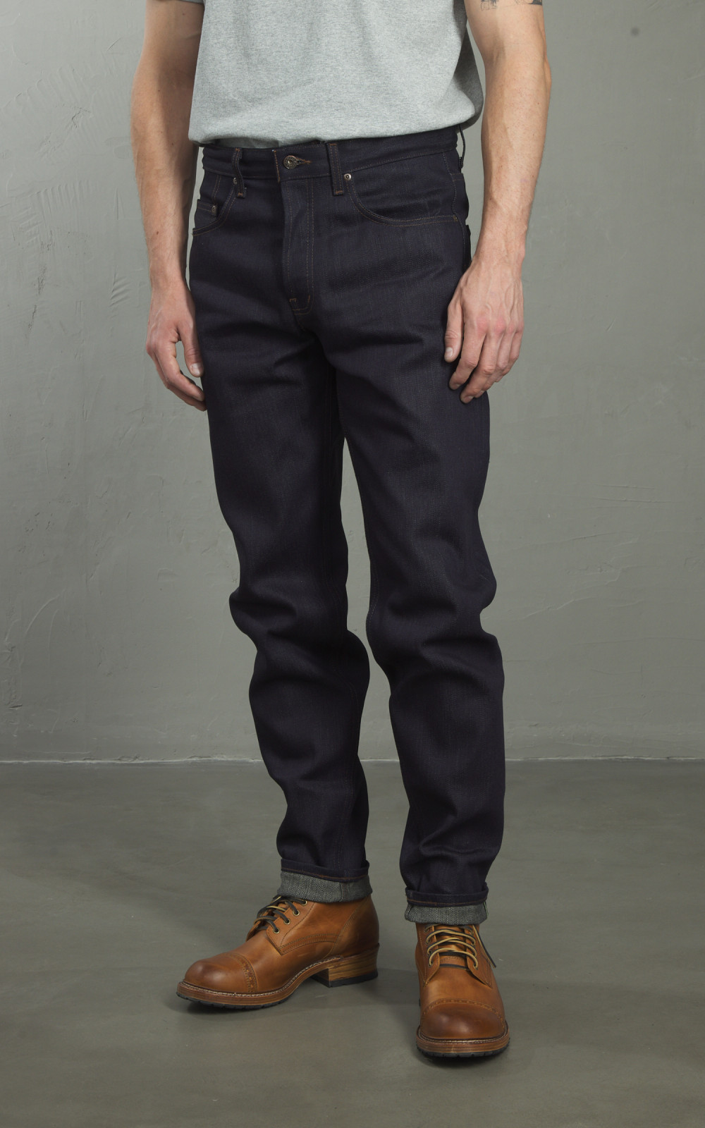 Naked & Famous Denim Easy Guy Matcha Selvedge Indigo 15oz