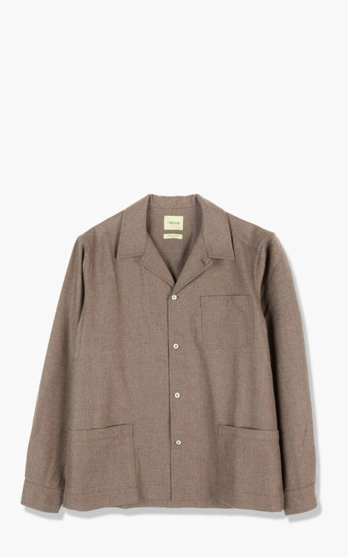 De Bonne Facture Soft Wool Flannel Painter's Jacket Taupe