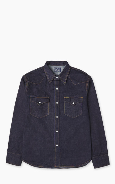 Studio D&#039;Artisan D5571 Selvedge Denim Western Shirt One Wash Indigo