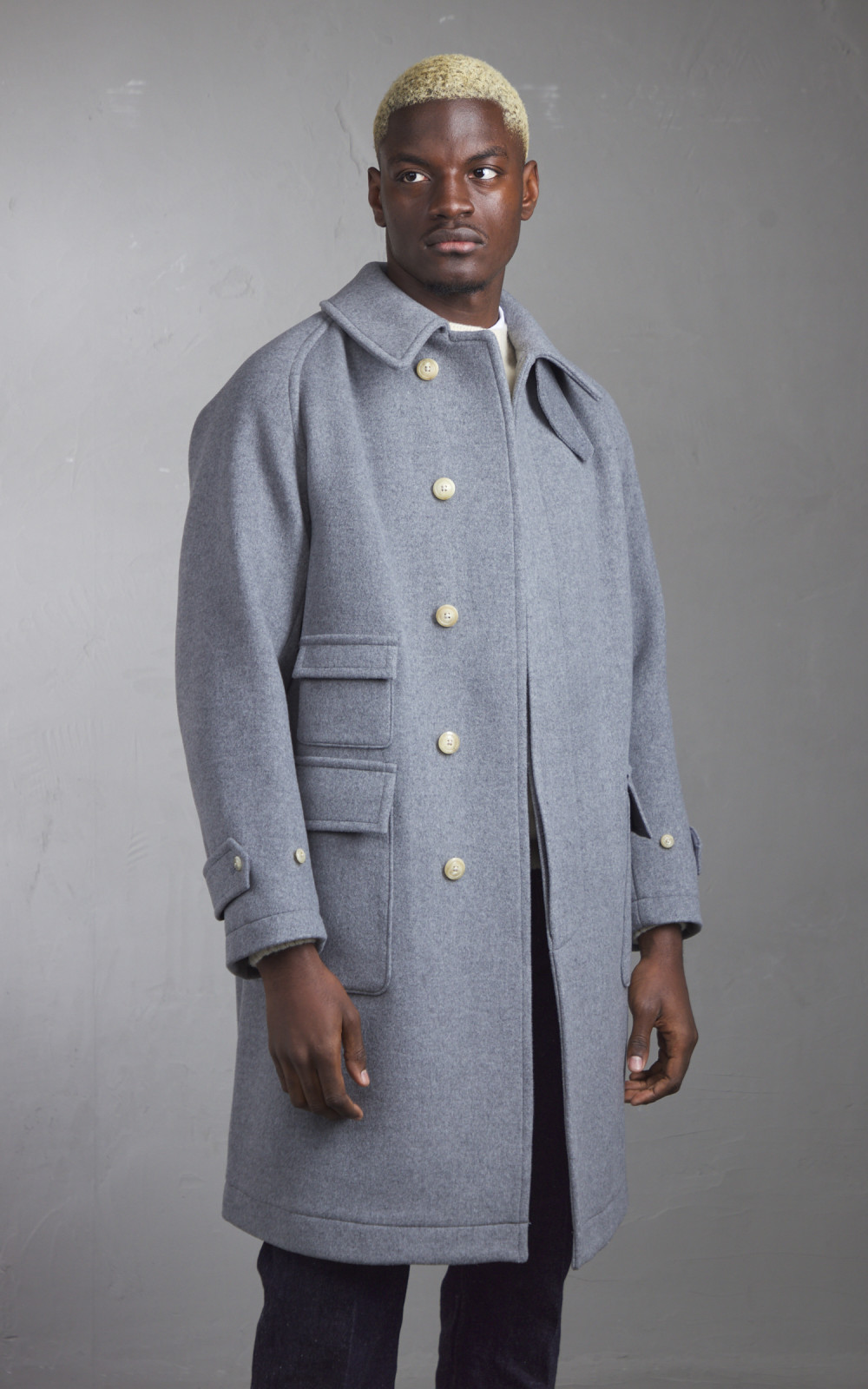 Kaptain Sunshine Traveller Coat Top Grey | Cultizm