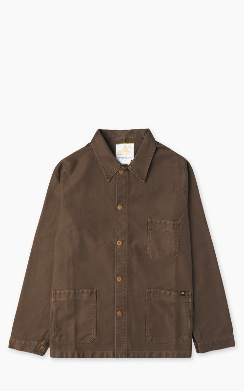 Le Mont St Michel Authentic Work Jacket Moleskin Brown