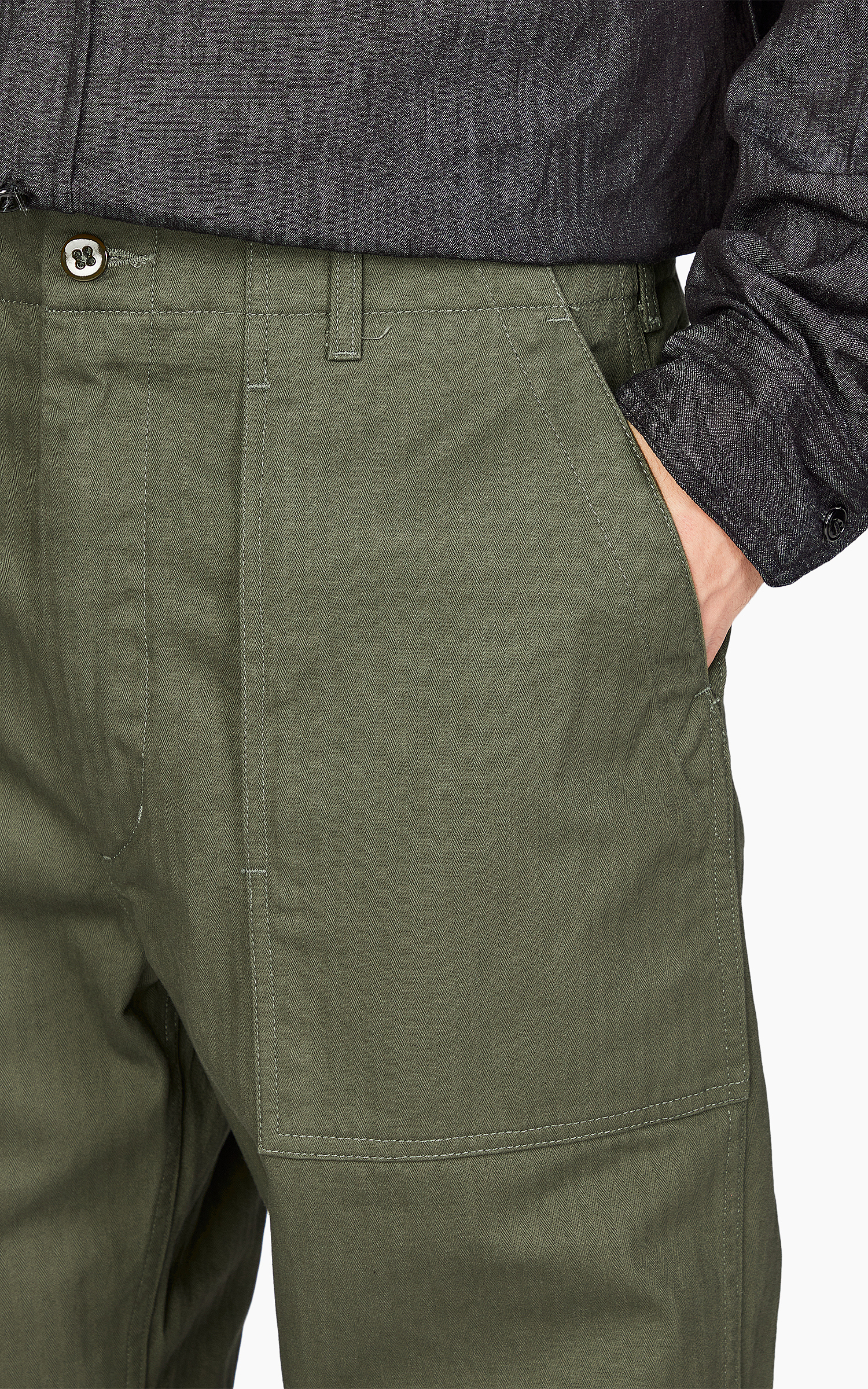 Engineered Garments Fatigue Pant Cotton Herringbone Twill Olive | Cultizm