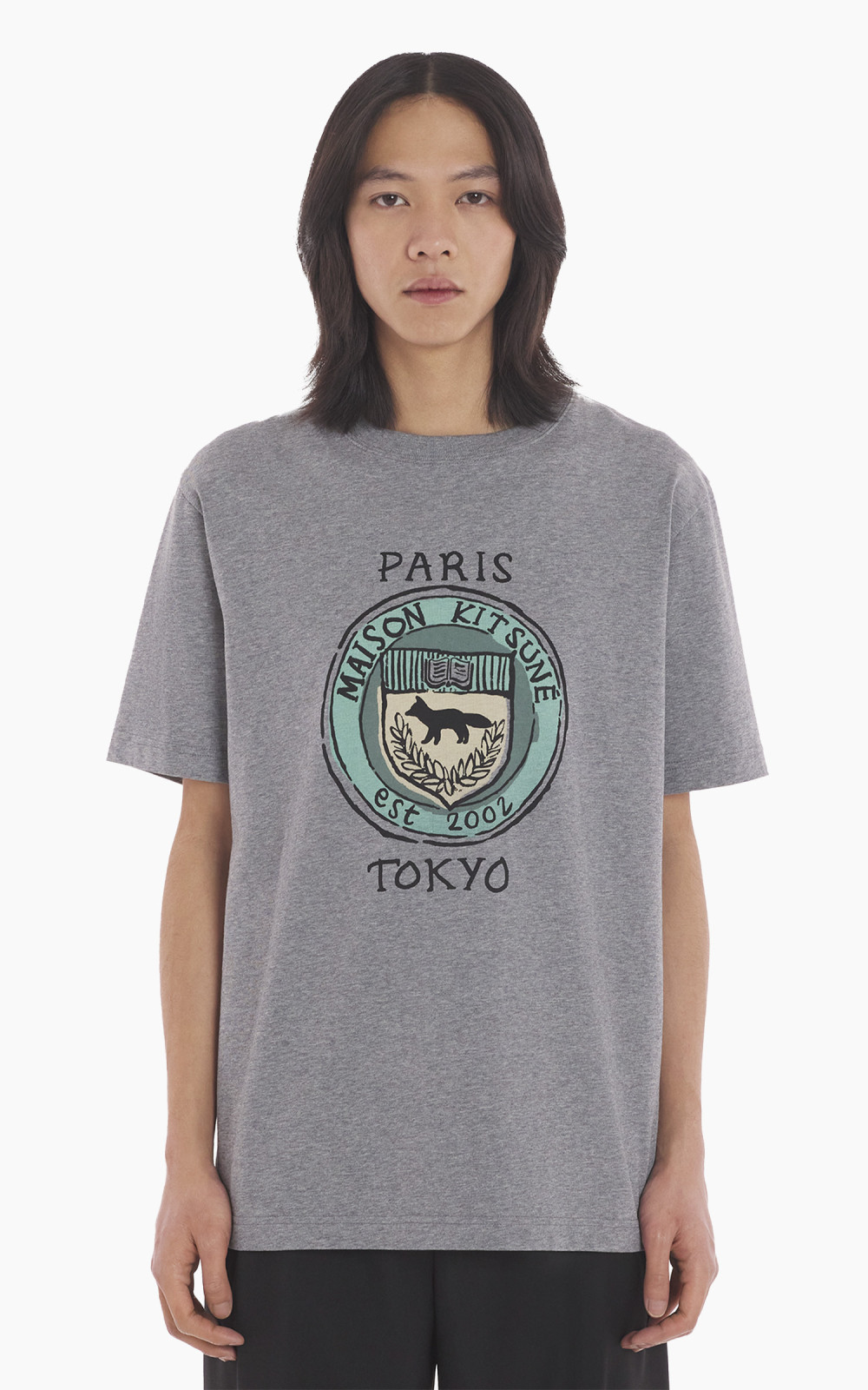MAISON KITSUNE*快適なファッションを*シティコインズ Tシャツ Maison Kitsuné City Coins Comfort T-Shirt Medium Grey
